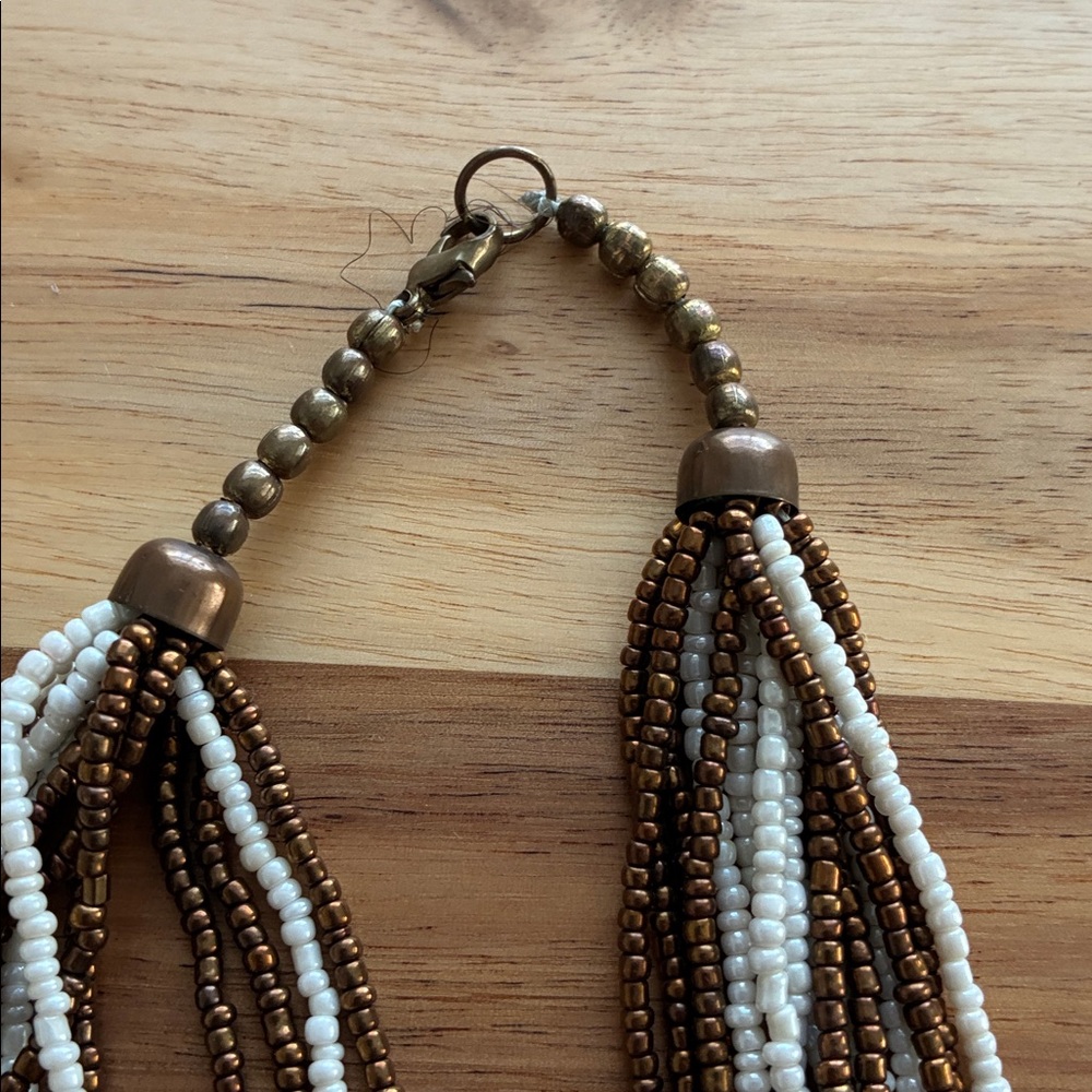 Beaded Boho Magic Statement Piece Neutral Bohemia… - image 4